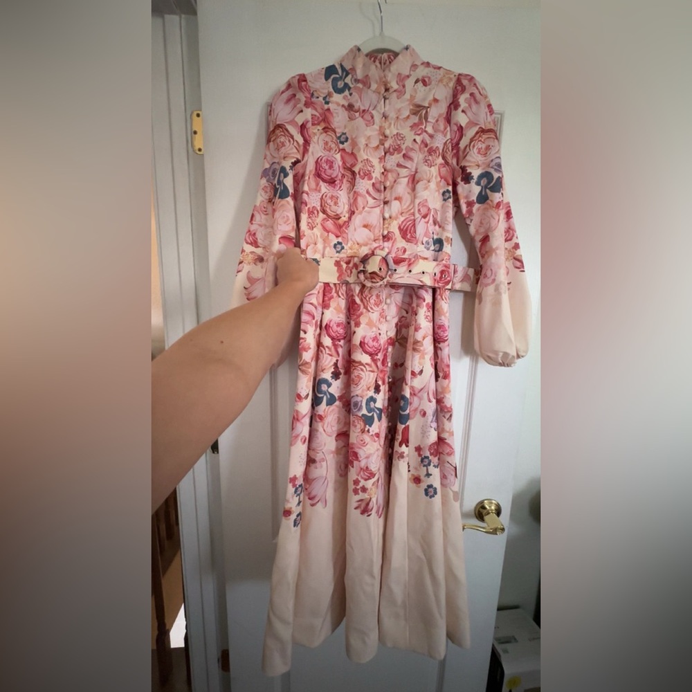Generic Zimmerman Floral Pink Midi dress [off brand]